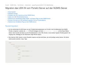 Migration des UDK-NI vom PortalU-Server auf den NUMIS