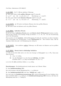 (1.13) DEF: Sei T ⊆ ZZ eine nichtleere Teilmenge. a) Eine ganze