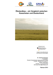 Ueberblicksstudie Oekolandbau Kasachstan Deutschland