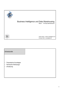 Business Intelligence und Data Warehousing