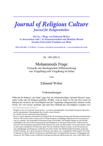 Journal of Religious Culture - Goethe