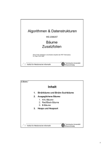 B-Bäume - Peter L. Reichertz Institut für Medizinische Informatik