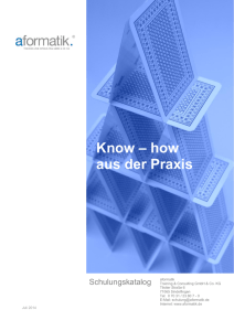 Know – how aus der Praxis