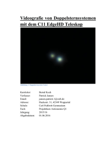 Videografie von Doppelsternsystemen mit dem C11 EdgeHD Teleskop