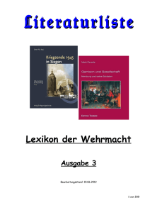 Literaturliste - Lexikon der Wehrmacht