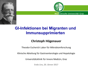 GI-Infektionen bei Migranten und Immunsupprimierten