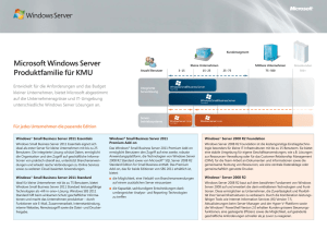 Microsoft Windows Server Produktfamilie für KMU