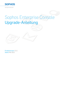 Sophos Enterprise Console Upgrade