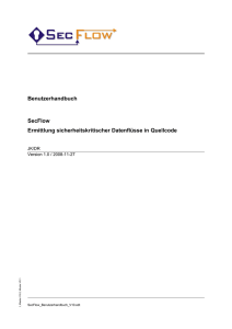 Benutzerhandbuch SecFlow Ermittlung