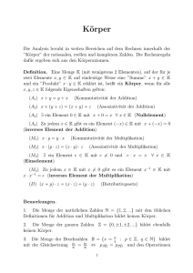 Körper - Mathematics TU Graz