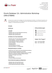 Oracle Database 12c: Administration Workshop (ORA