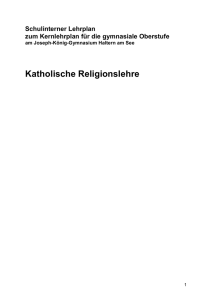Schulinternes Curriculum Kath. Religion (Sek. II)