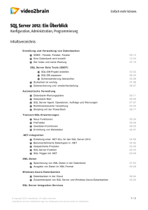 SQL Server 2012: Ein Überblick