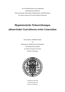 Hepatotoxische Nebenwirkungen adenoviraler