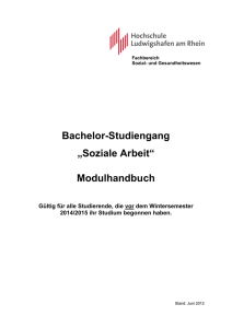 Bachelor-Studiengang „Soziale Arbeit“ Modulhandbuch