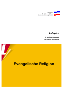 Evangelische Religion - Lehrpläne