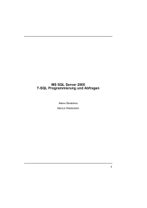 MS SQL Server 2005 T-SQL Programmierung und Abfragen