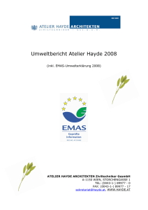 Umweltbericht Atelier Hayde 2008