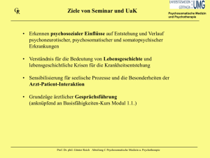 Ziele von Seminar und UaK - psychosomatik.uni