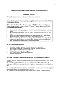 INFORMATION FÜR DEN ANWENDER Tonsipret® Tabletten