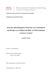 Kann die mikrobiologische Sicherheit von Lebensmitteln (am