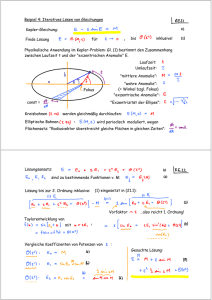 Beipiel 4: Iteratives Lösen von Gleichungen Kepler