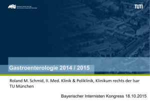 Gastroenterologie 2014 / 2015 - 55. Bayerischen Internistenkongress