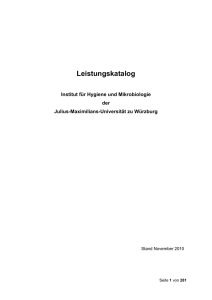 Leistungskatalog - Institut für Hygiene und Mikrobiologie