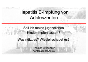 Hepatitis B-Impfung von Adoleszenten