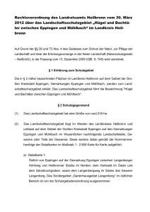 Rechtsverordnung des Landratsamts Heilbronn vom 30. März 2012