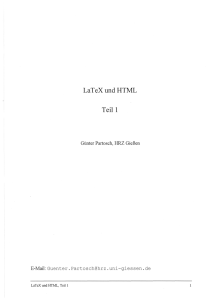 LaTeX und HTML, Teil l