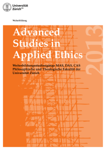 Advanced Studies in Applied Ethics