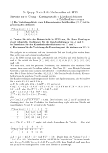 Dr.Quapp: Statistik für Mathematiker mit SPSS Hinweise zur 9