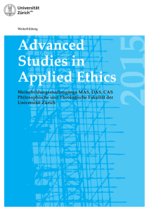 Advanced Studies in Applied Ethics