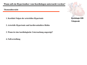 Wann soll ein Hypertoniker vom Kardiologen untersucht werden?