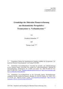 Trennsystem vs. Verbundsystem - Johannes Kepler University Linz