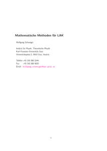 Mathematische Methoden für LAK - Institut für Physik