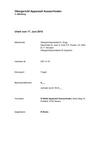 Verfahren Nr. O3V 14 19 - Kanton Appenzell Ausserrhoden