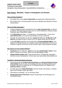 Merkblatt - Krätze in Kindergärten und Schulen - Ennepe-Ruhr