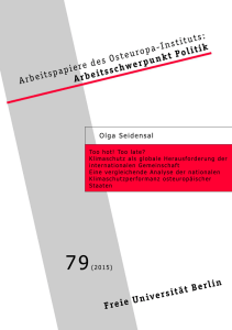 Too late? - Osteuropa-Institut