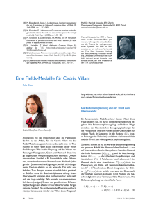 Felix Otto: Eine Fields-Medaille für Cedric Villani