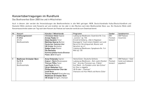 Konzertübertragungen im Rundfunk beim Beethovenfest Bonn 2008