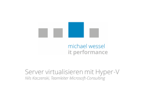 Server virtualisierung mit Hyper-V
