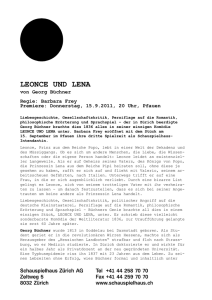 Leonce und Lena - Schauspielhaus Zürich