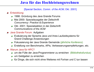 Java für das Hochleistungsrechnen