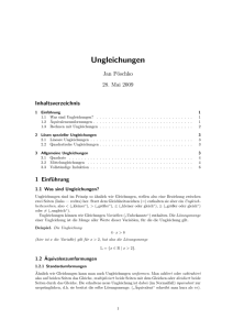 Ungleichungen - Mathematics TU Graz