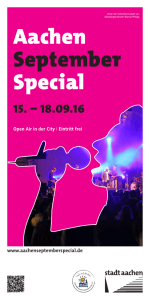 Programmheft - Aachen September Special