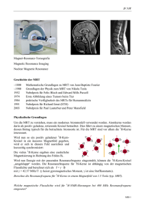 IF NW Magnet-Resonanz-Tomografie Magnetic Resonance Imaging