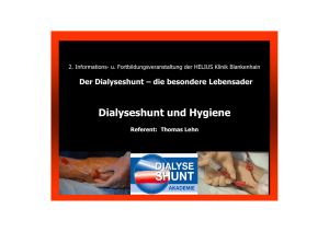 Dialyseshunt und Hygiene