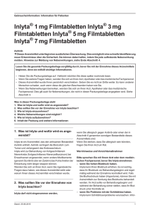 Inlyta ® 1 mg, 3 mg, 5 mg, 7 mg Filmtabletten